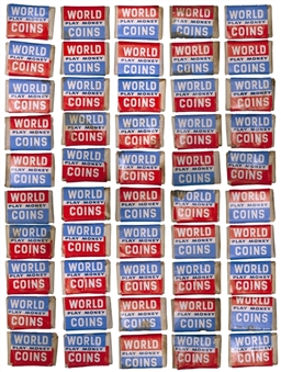 1948 Topps "World Play Money Coins" Unopened Packs Collection (50)